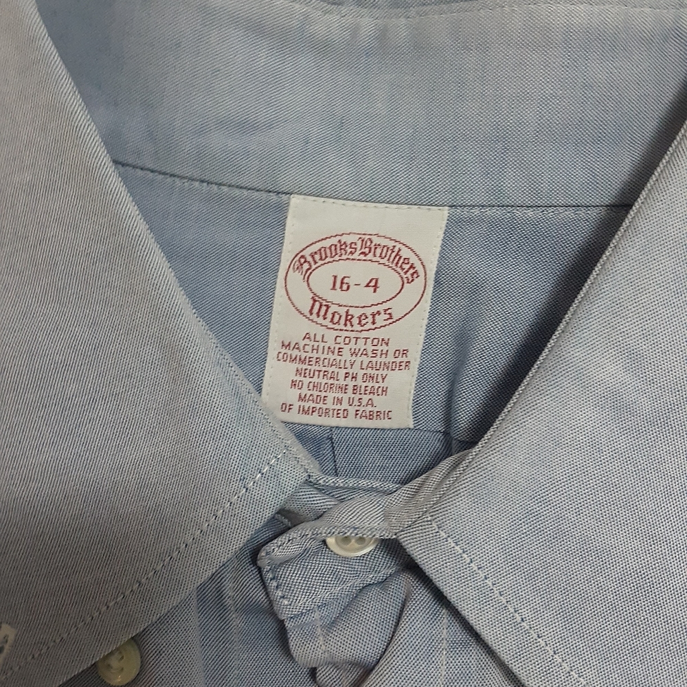 Brooks Brothers Makers 16/34 classic retro blue button down plus bonus
